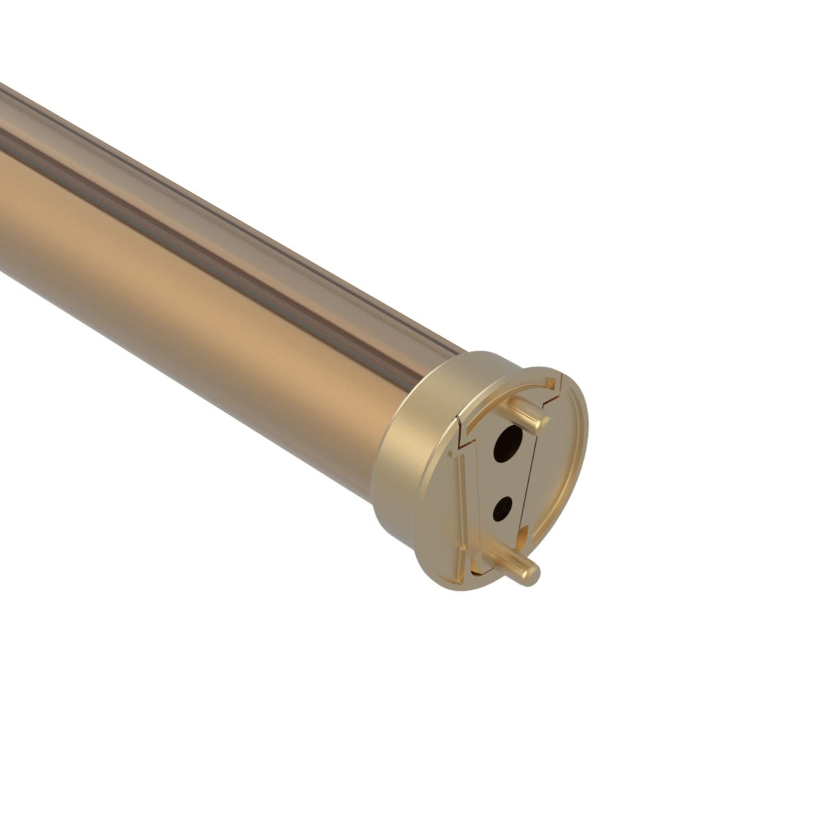 Round Matte Gold Encased Closet Rod End Supports