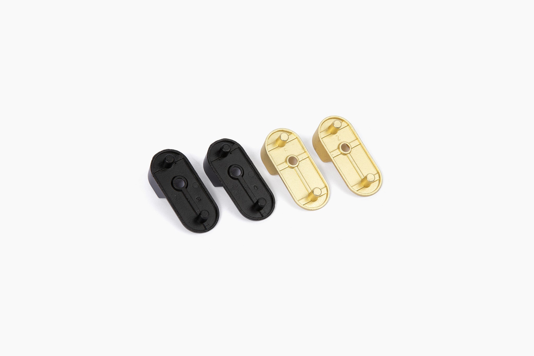 Oval Matte Black Closet Rod End Supports