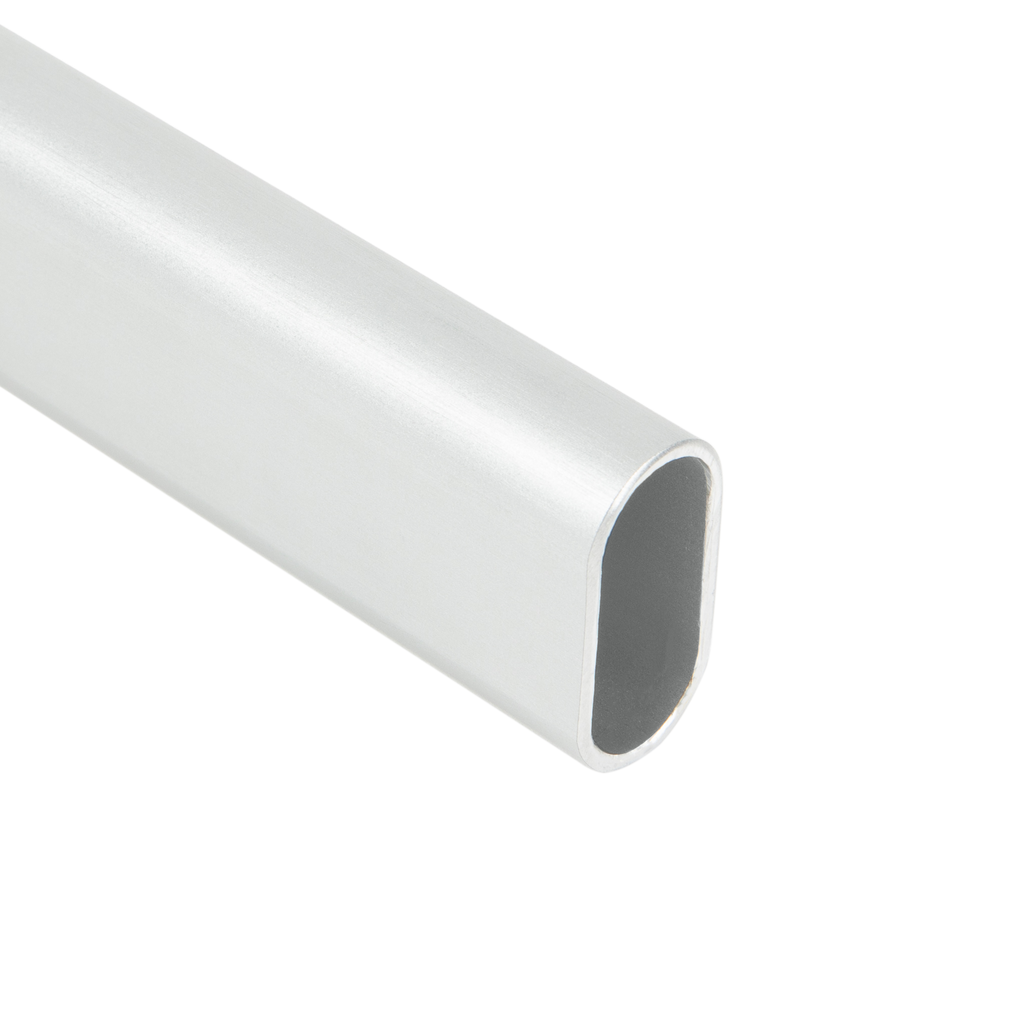 Oval Matte Aluminum Closet Rod
