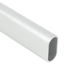 Oval Matte Aluminum Closet Rod