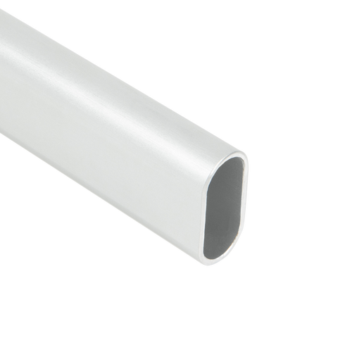 Oval Matte Aluminum Closet Rod
