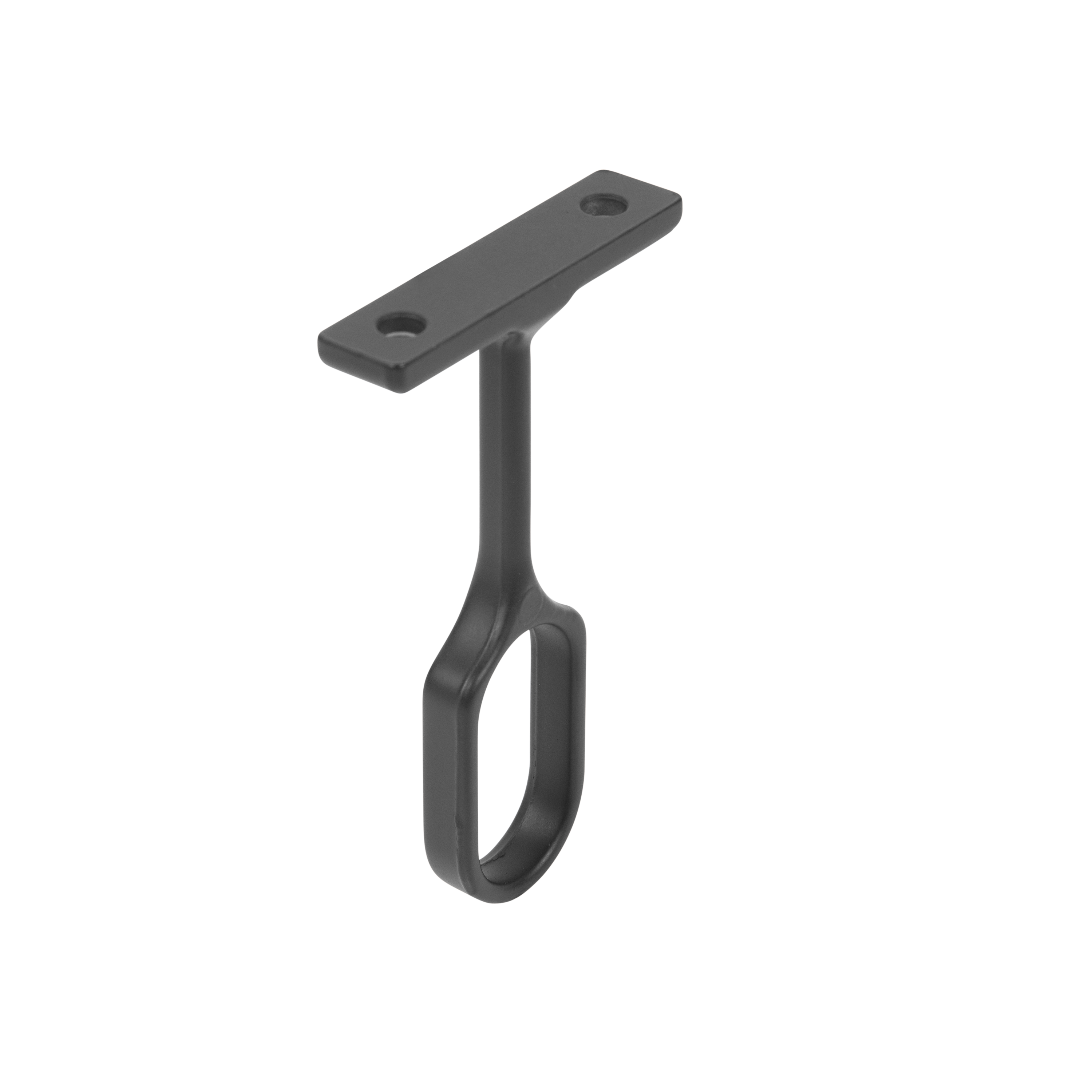 Oval Matte Black Closet Rod Center Support