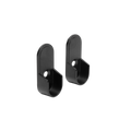 Oval Matte Black Closet Rod End Supports