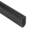 Oval Matte Black Closet Rod