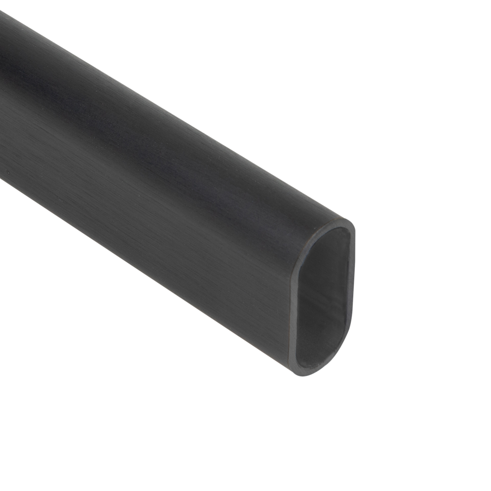 Oval Matte Black Closet Rod