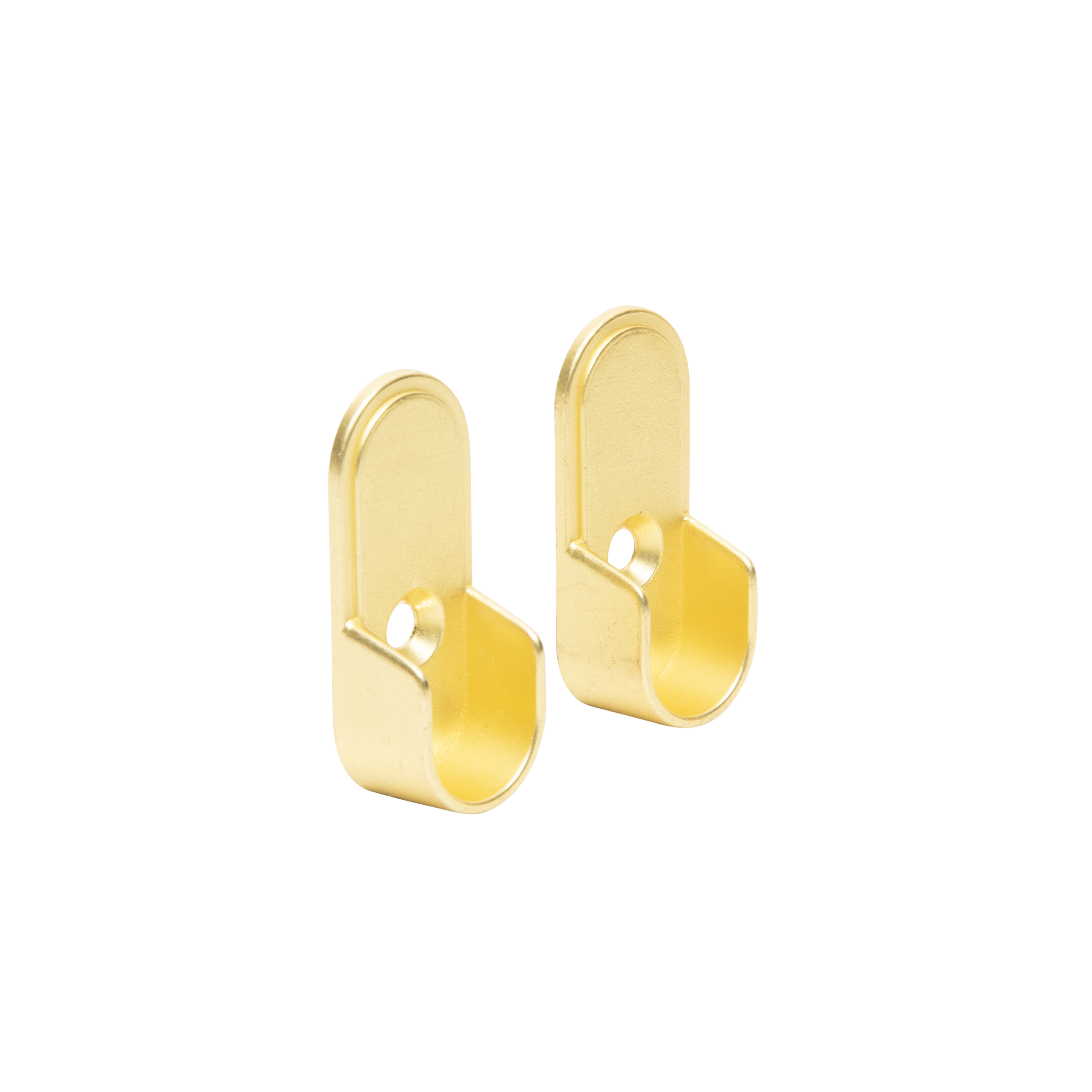 Oval Matte Brass Closet Rod End Supports