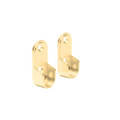 Oval Matte Brass Closet Rod Screw-In End Supports