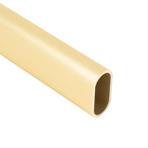 Oval Matte Brass Closet Rod