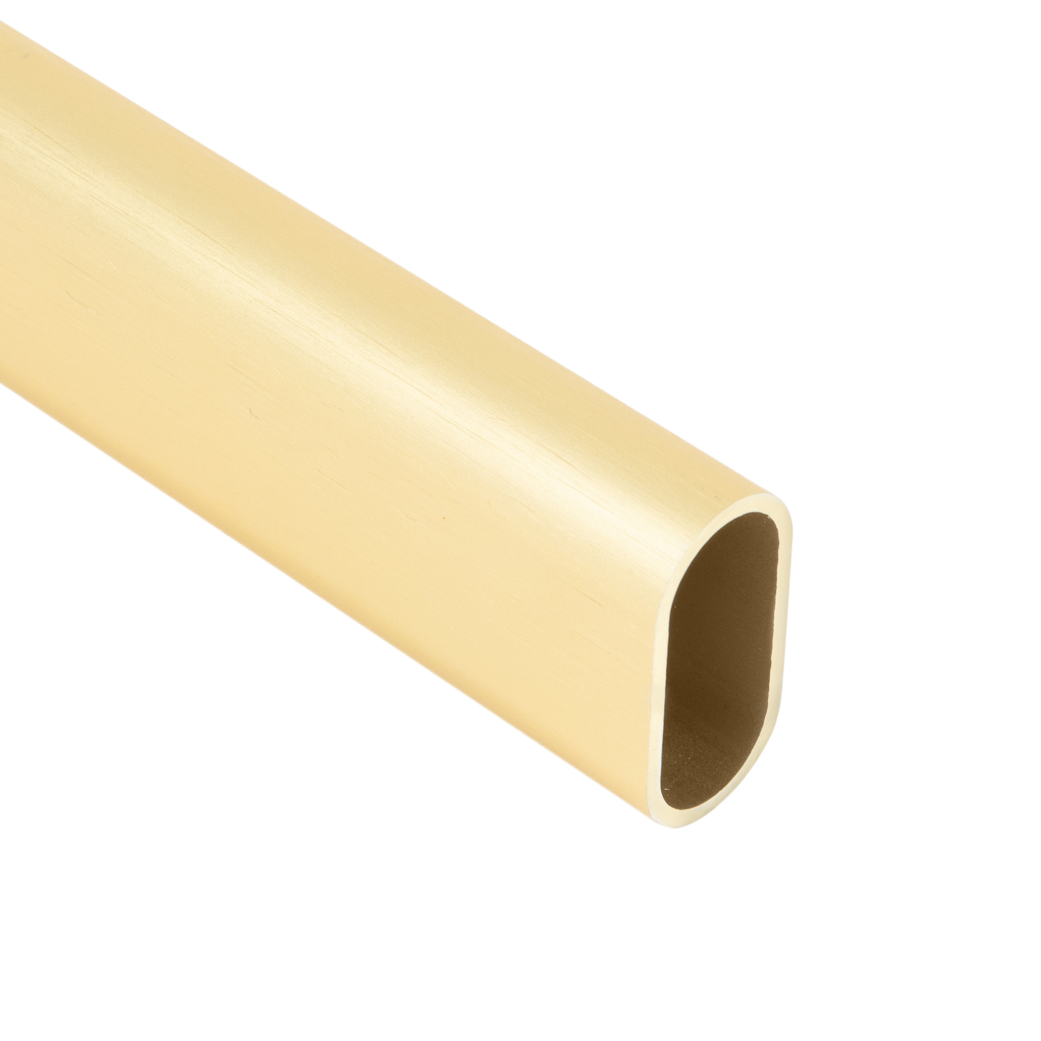 Oval Matte Brass Closet Rod