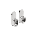 Oval Polished Chrome Closet Rod End Supports