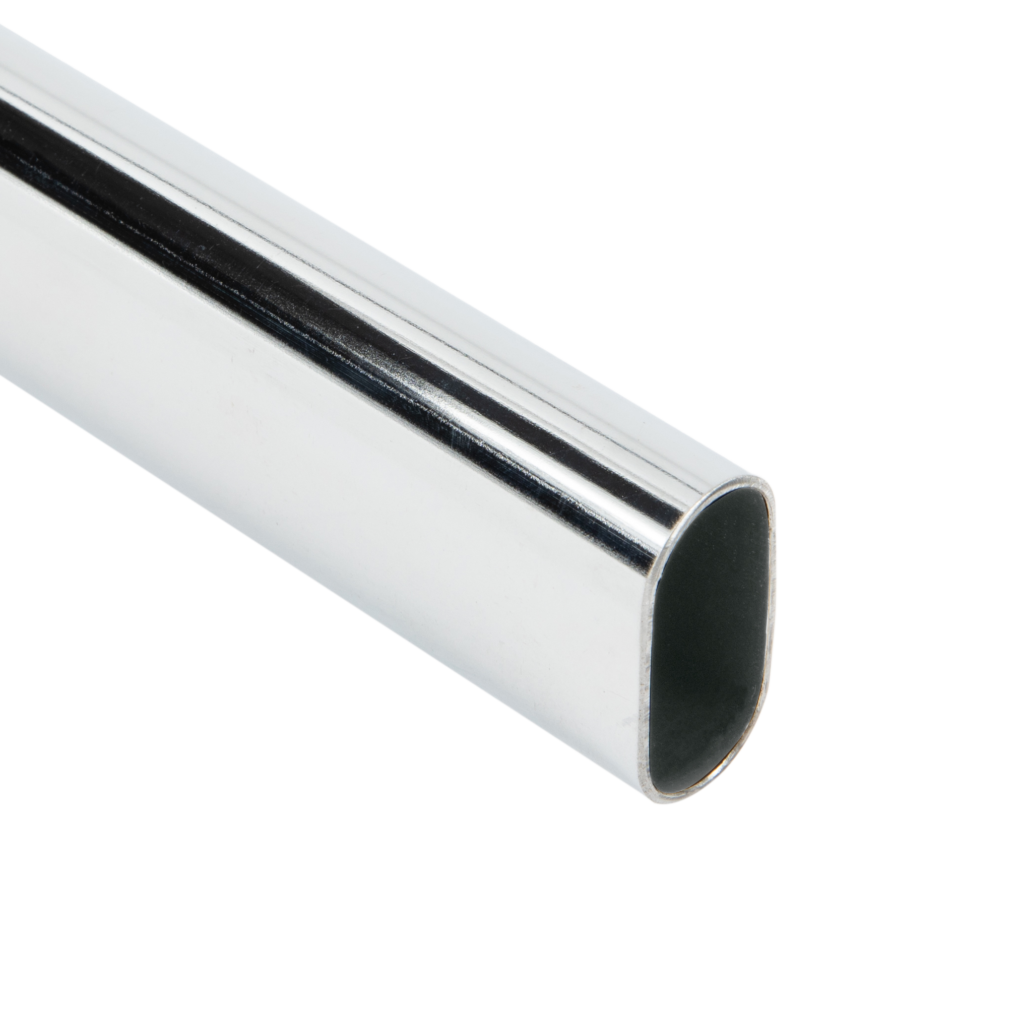 Oval Polished Chrome Closet Rod