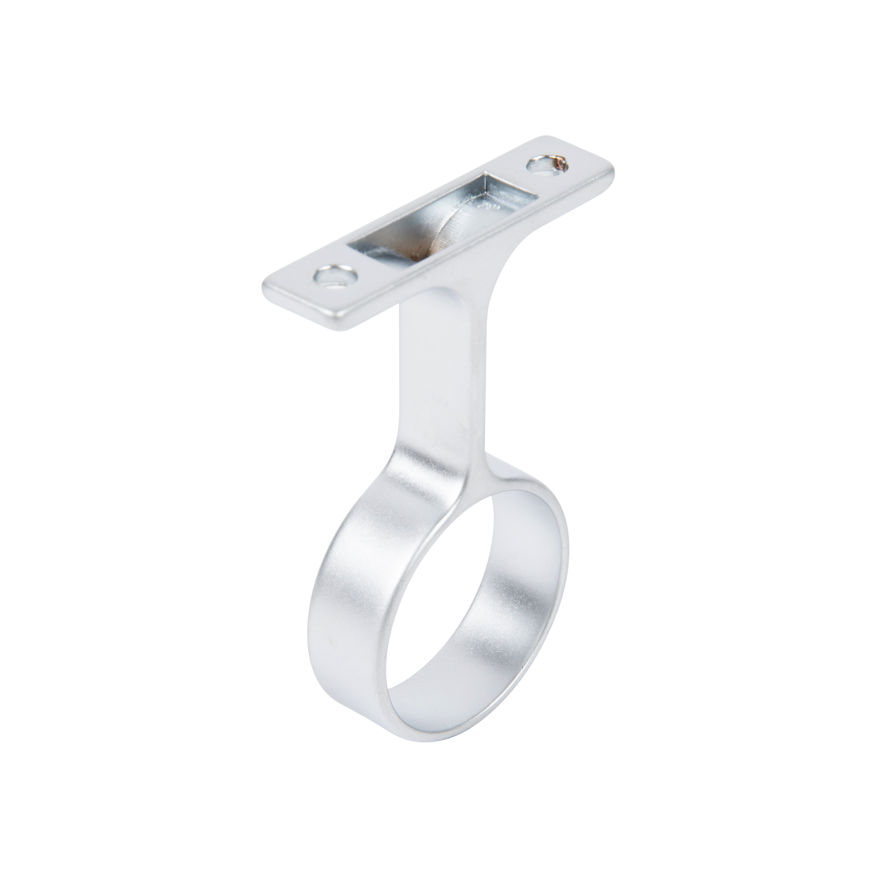Round Matte Aluminum Closet Rod Center Support