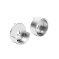 Round Matte Aluminum Closet Rod End Supports