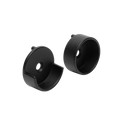 Round Matte Black Closet Rod End Supports