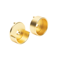 Round Matte Brass Closet Rod End Supports