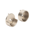 Round Matte Nickel Closet Rod End Supports