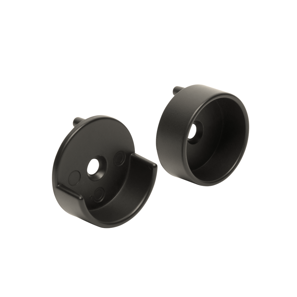 Round Oil Rubbed Bronze Closet Rod End Supports