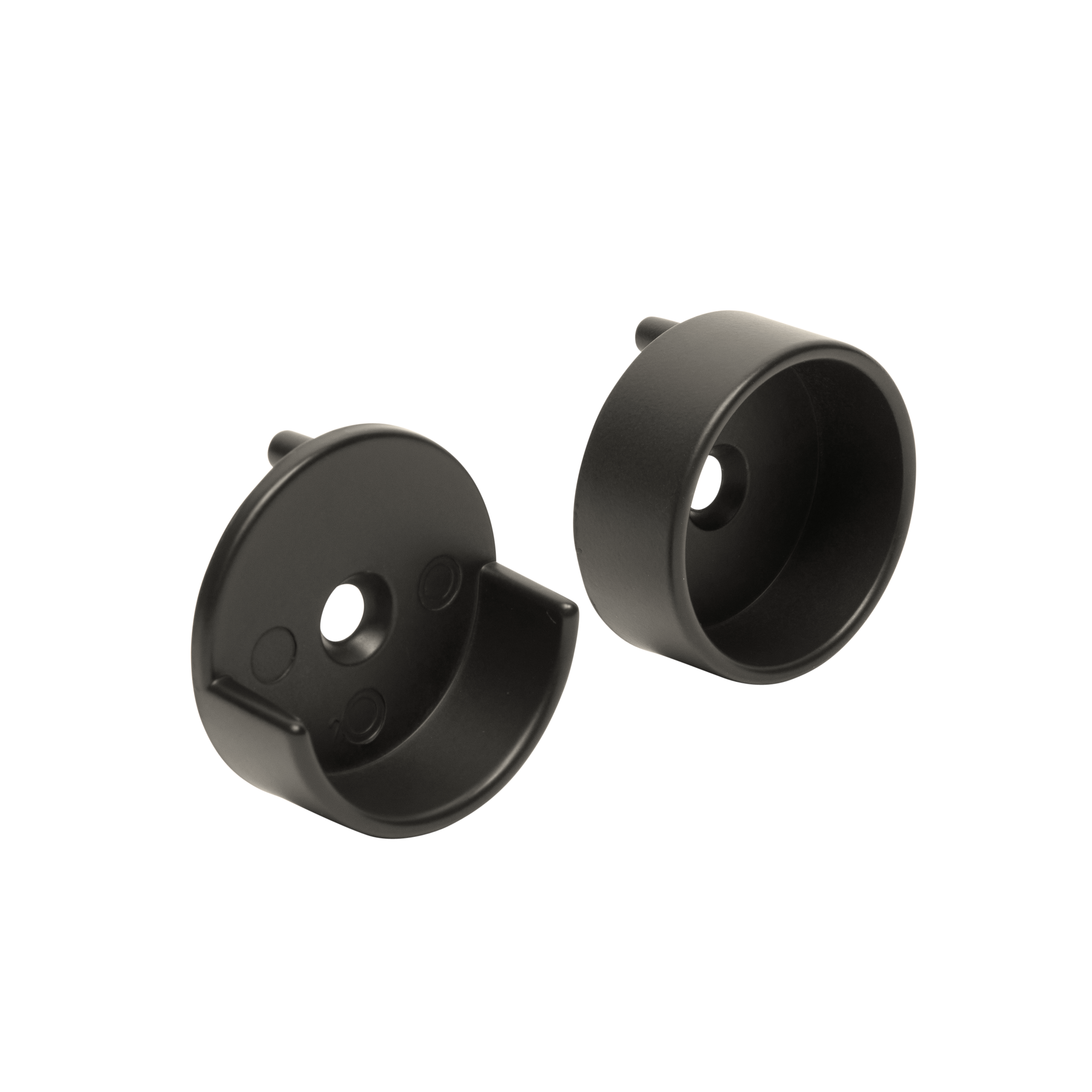 Round Oil Rubbed Bronze Closet Rod End Supports